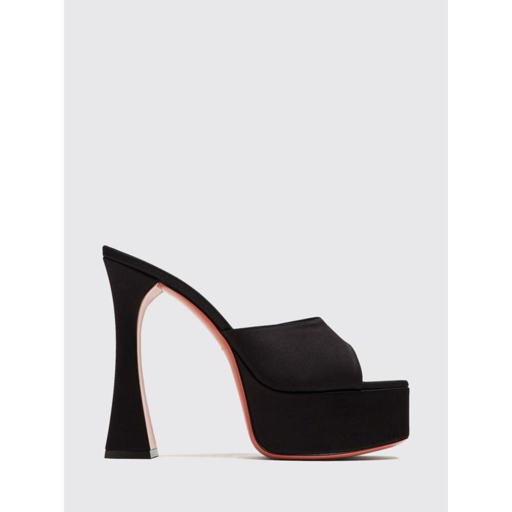 Amina Muaddi Women Dalida Satin Platform Mules Amina Muaddi With Spool Heel